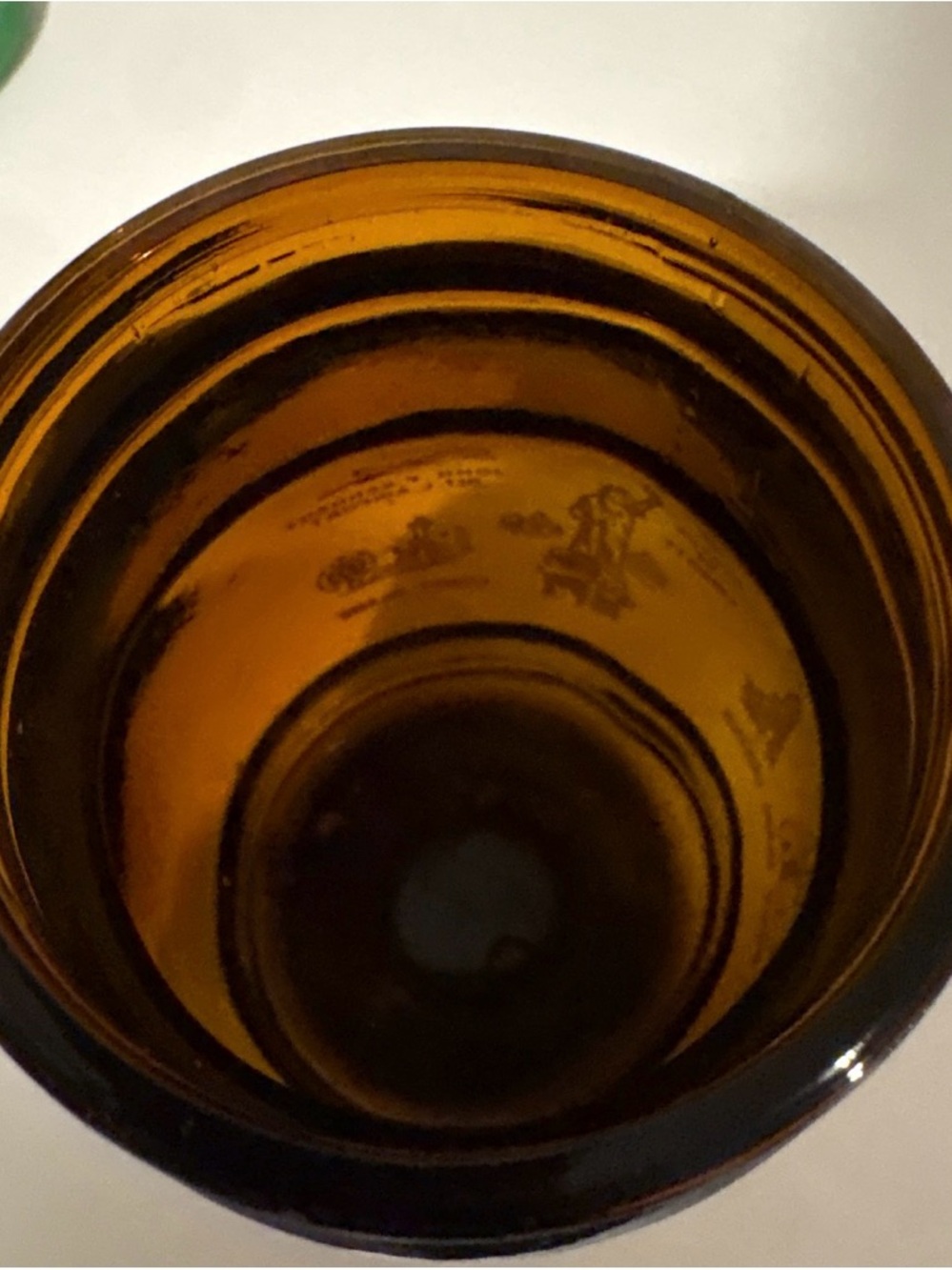 Vintage New York City Amber Glass Mug WTC Twin Towers Souvenir 5.5” Made Taiwan - Picture 4 of 4